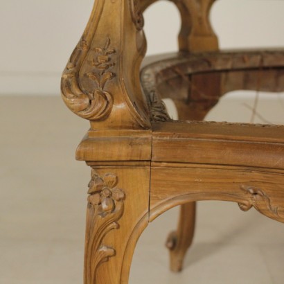 armchair, cane armchair, baroque style armchair, baroque armchair, baroque style, walnut armchair, {* $ 0 $ *}, anticonline