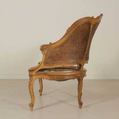 armchair, cane armchair, baroque style armchair, baroque armchair, baroque style, walnut armchair, {* $ 0 $ *}, anticonline