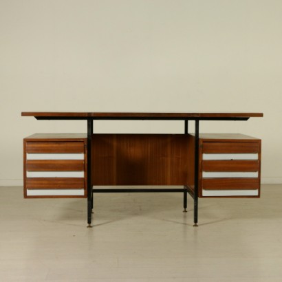 desk, 60s desk, vintage desk, Italian vintage, mahogany desk, formica desk, 60s, designer desk, Italian design, {* $ 0 $ *}, anticonline