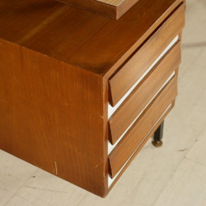 desk, 60s desk, vintage desk, Italian vintage, mahogany desk, formica desk, 60s, designer desk, Italian design, {* $ 0 $ *}, anticonline