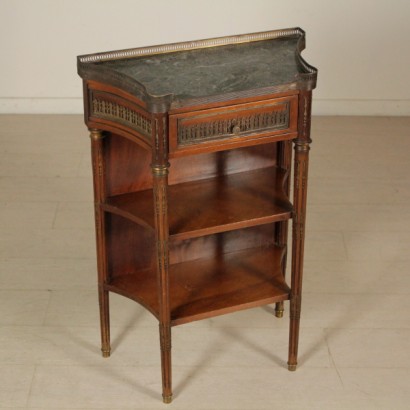 etagere, etagere antica, etagere antiquariato, etagere in mogano, etagere stile neoclassico, stile neoclassico, etagere con piano in marmo, piano in marmo, etagere primi 900, etagere inizi 900, etagere 900, di mano in mano, anticonline