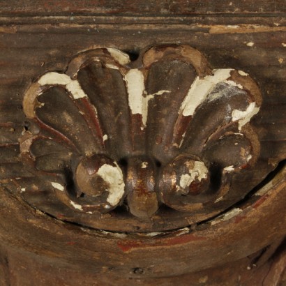 Regal in lackiertem Holz und vergoldet-detail