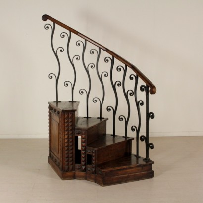 staircase, oak staircase, small staircase, wrought iron handrail, oak handrail, wrought iron railing, wrought iron staircase, wrought iron staircase, {* $ 0 $ *}, anticonline, staircase 900, spiral staircase, antique staircase , antique staircase