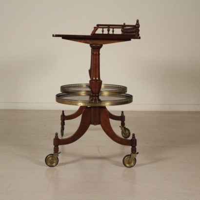 trolley, mahogany trolley, mahogany trolley, trolley with round shelves, round shelves, {* $ 0 $ *}, anticonline