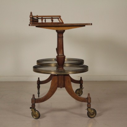 trolley, mahogany trolley, mahogany trolley, trolley with round shelves, round shelves, {* $ 0 $ *}, anticonline