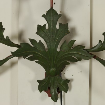 applique, iron applique, wrought iron applique, antique applique, 900 applique, early 1900 applique, early 900 applique, antique applique, {* $ 0 $ *}, anticonline, pair of appliques, wrought iron, five-arm applique