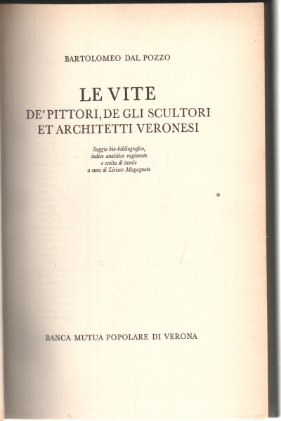 Le vite de' pittori, de gli et scultori arquitecto Bartolomeo Dal Pozzo