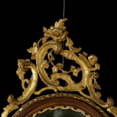 Paire de miroirs Baroque-détail