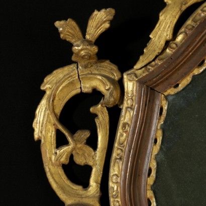 Paire de miroirs Baroque-détail