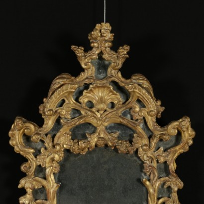 Carved mirror-detail