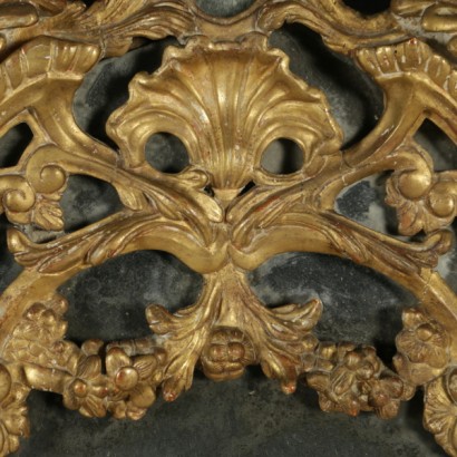 Carved mirror-detail