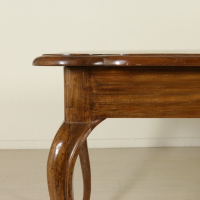 bottega 900, style table, 900 table, walnut table, table with drawer, table with shaped top, shaped top, {* $ 0 $ *}, anticonline
