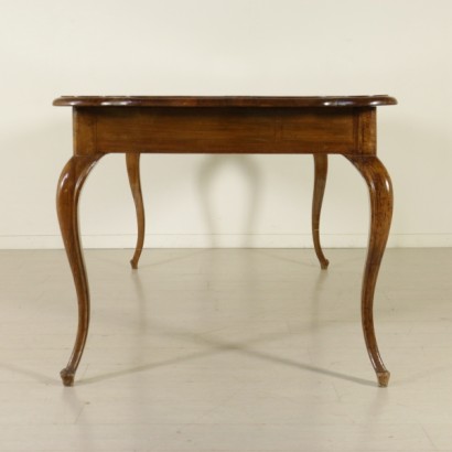 bottega 900, style table, 900 table, walnut table, table with drawer, table with shaped top, shaped top, {* $ 0 $ *}, anticonline