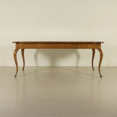 bottega 900, style table, 900 table, walnut table, table with drawer, table with shaped top, shaped top, {* $ 0 $ *}, anticonline