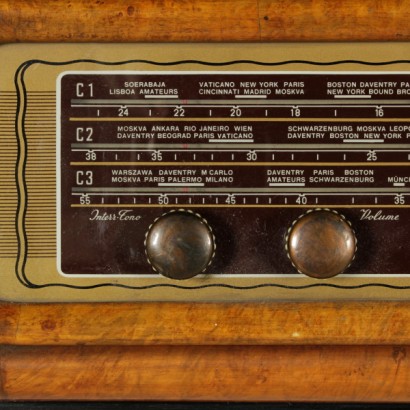 Radio a valvole modello Lorelej - particolare