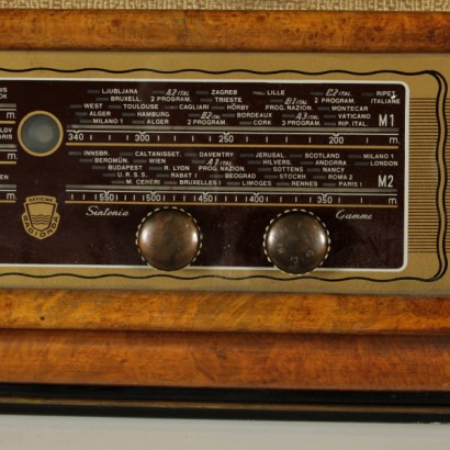Radio a valvole modello Lorelej - particolare