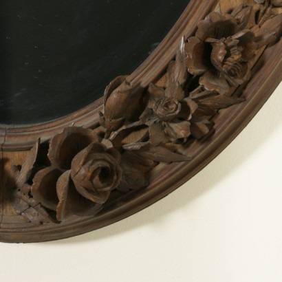 Geschnitzte Holz Spiegel-detail