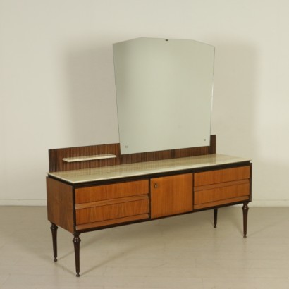 {* $ 0 $ *}, design dresser, vintage dresser, modern antique dresser, dresser with mirror, 1950s dresser, dresser with glass, {* $ 0 $ *}, Italian vintage, teak dresser, Italian modern, marble top, dresser with marble