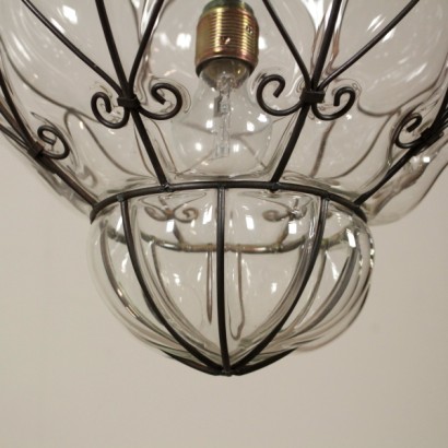 lampada, lampada in ferro battuto, ferro battuto, lampada antica, lampada antiquariato, di mano in mano, anticonline, lampada a soffitto, lampada in ferro e vetro, lampadario in vetro, lampadario in ferro, lampadario in ferro e vetro