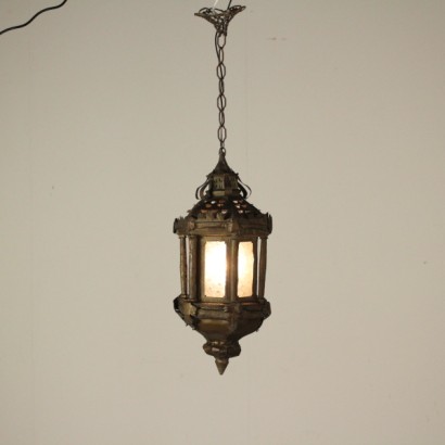 lamp, iron lamp, gilt iron, antique lamp, antique lamp, {* $ 0 $ *}, anticonline, ceiling lamp, sheet metal chandelier, lantern, antique lantern, antique lantern