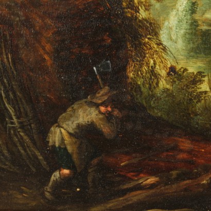 Landschaft mit Figur-detail