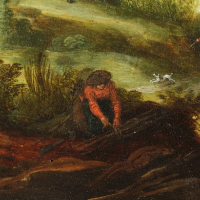 Landschaft mit Figur-detail