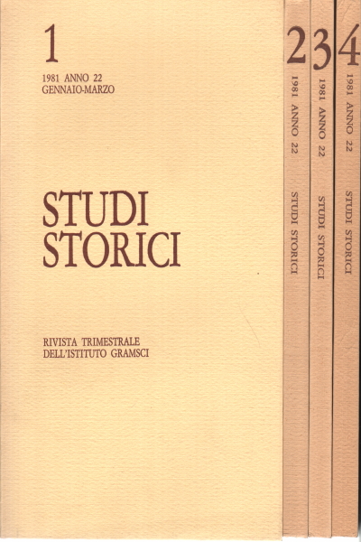 Historische studien. Vierteljährlich erscheinende zeitschrift Jahr XXII 1981, AA.VV.