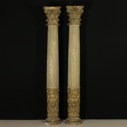 Pair of carved columns