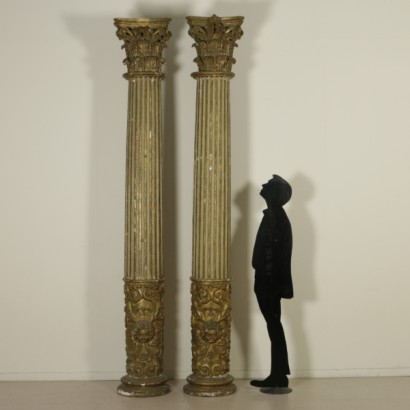 Pair of carved columns