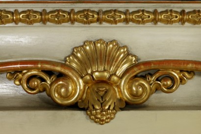 Wainscoting Ivory Lacquered Carved and Gilded Italy First Half 1800