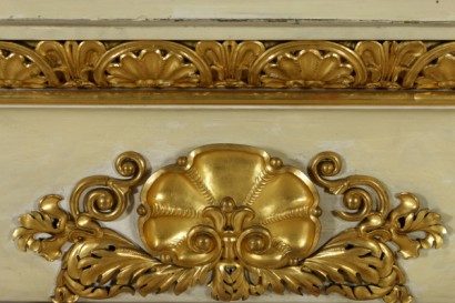 Console avec Miroir de Brescia Ivoire Marbre blanche Italie '800