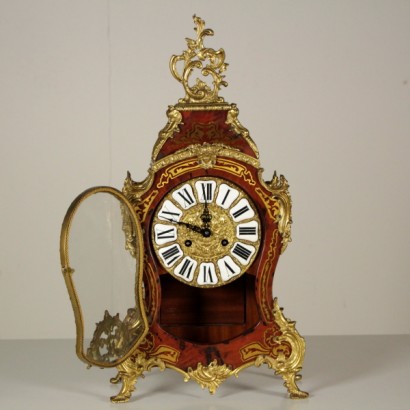 orologio, orologio da tavolo, orologio da appoggio, orologio con cassa in legno, orologio 900, orologio quadrante in metallo, meccanismo tedesco, orologio meccanismo tedesco, di mano in mano, anticonline