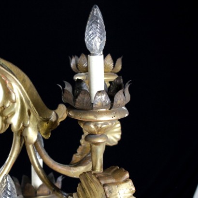 candelabro, candelabro dorado, candelabro de madera dorada, candelabro 900, candelabro de principios de 900, candelabro de principios de 900, candelabro de punto de luz, {* $ 0 $ *}, anticonline