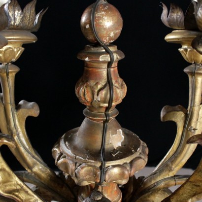 candelabro, candelabro dorado, candelabro de madera dorada, candelabro 900, candelabro de principios de 900, candelabro de principios de 900, candelabro de punto de luz, {* $ 0 $ *}, anticonline