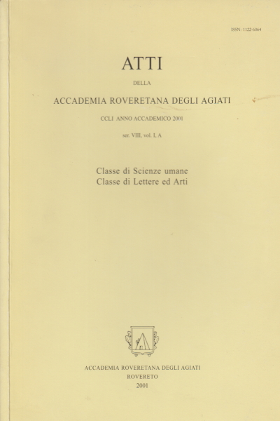 Proceedings of the Academy unique for several reasons the Wealthy CCLI, AA.VV.