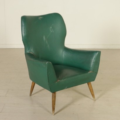 armchair, vintage armchair, modern armchair, 1950s armchair, 50s, leatherette armchair, Italian vintage, Italian modern antiques, {* $ 0 $ *}, anticonline, vintage furniture, vintage furniture