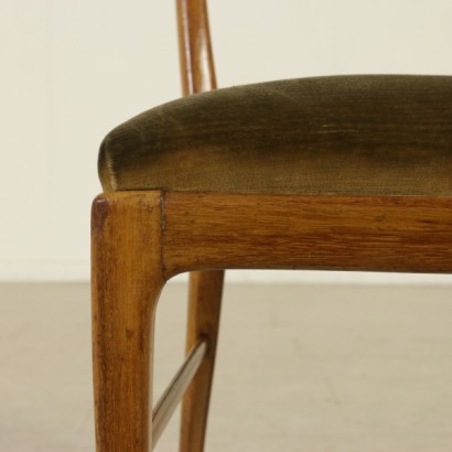 chairs, 1950s chairs, 1950s chairs, beech wood chairs, beech wood, velvet upholstery, velvet chairs, {* $ 0 $ *}, anticonline, vintage chairs, modern chairs, Italian vintage, Italian modern antiques