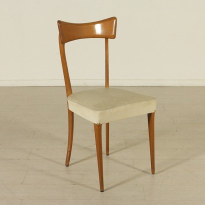 chairs, vintage chairs, 1950s chairs, 50s chairs, modern antiques chairs, Italian modern antiques, Italian vintage, {* $ 0 $ *}, anticonline, leatherette chairs, beech chairs, spring chairs