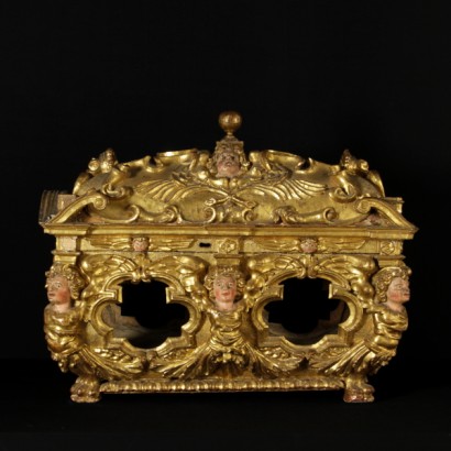 Carved and gilded Reliquary