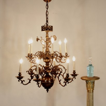 chandelier, Dutch chandelier, 900 chandelier, 12-arm chandelier, antique chandelier, antique chandelier, {* $ 0 $ *}, anticonline