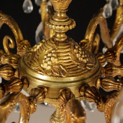 Chandelier with twelve arms-detail