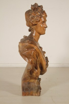 busto, busto in terracotta, busto di dama, busto di dama in terracotta, di mano in mano, anticonline, busto 800, busto antico, busto antiquariato, busto in terracotta