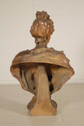 busto, busto in terracotta, busto di dama, busto di dama in terracotta, di mano in mano, anticonline, busto 800, busto antico, busto antiquariato, busto in terracotta