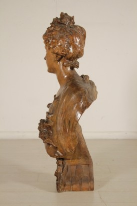 busto, busto in terracotta, busto di dama, busto di dama in terracotta, di mano in mano, anticonline, busto 800, busto antico, busto antiquariato, busto in terracotta