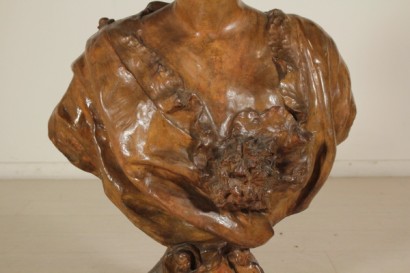 busto, busto in terracotta, busto di dama, busto di dama in terracotta, di mano in mano, anticonline, busto 800, busto antico, busto antiquariato, busto in terracotta