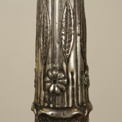 Silver candelabra-detail