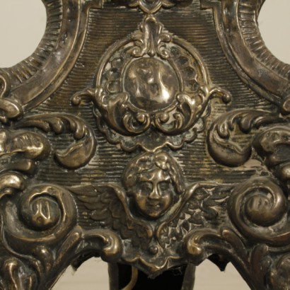Silver candelabra-detail