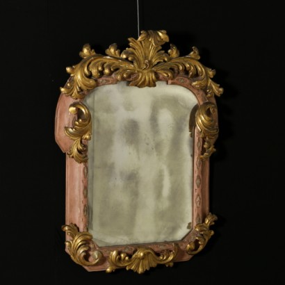 Mirror with gilt tooling