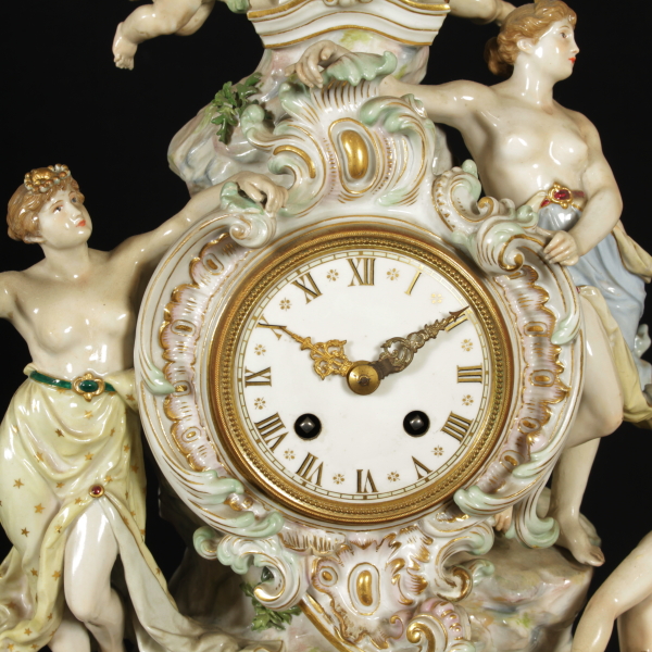 Orologio da tavolo Meissen Ceramiche Antiquariato Orologio da tavolo Meissen Ceramiche Antiquariato
