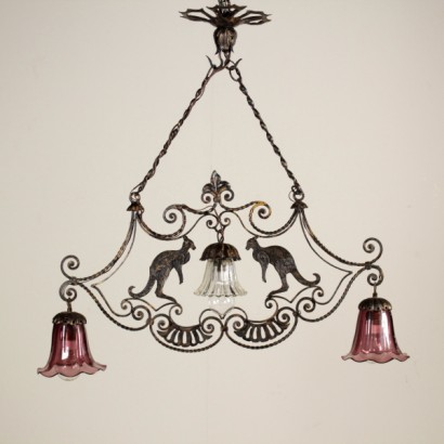 chandelier, gilded iron chandelier, iron chandelier, iron bronze effect, chandelier 900, chandelier early 900, chandelier early 900, {* $ 0 $ *}, anticonline, bronze effect chandelier